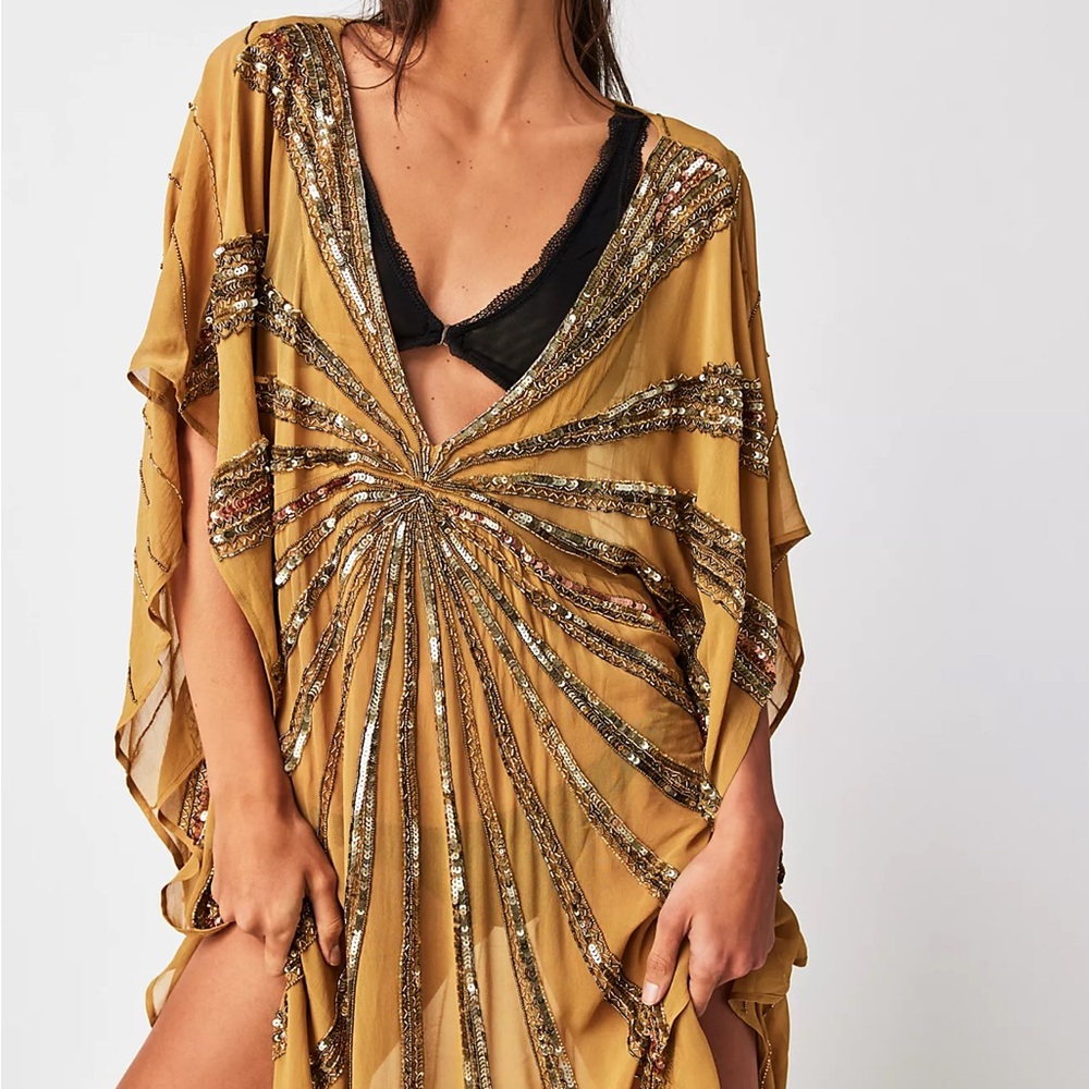 Jen's Pirate Booty Gold Sequin Swim Coverup